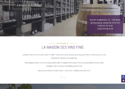 La Maison des Vins Fins – Gestion de réseaux sociaux